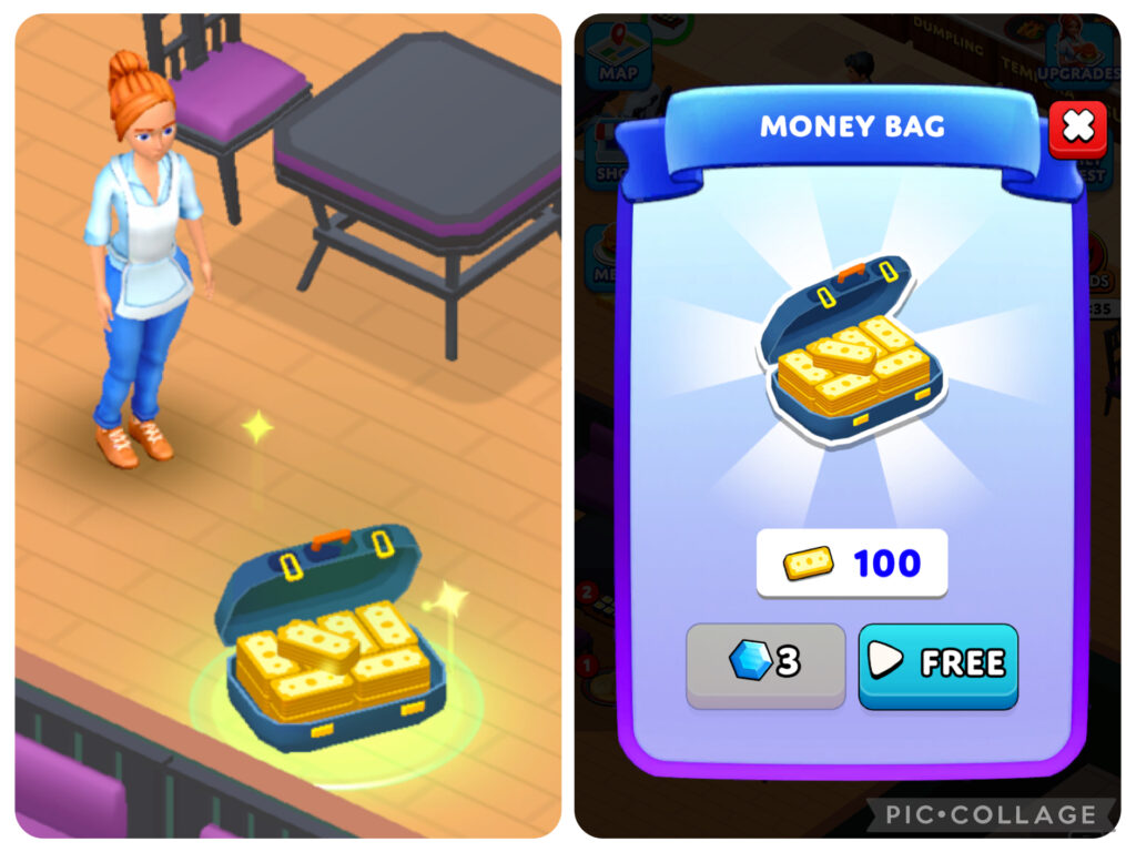 広告視聴でお金（マネー）が貰えるアイテムの画像。