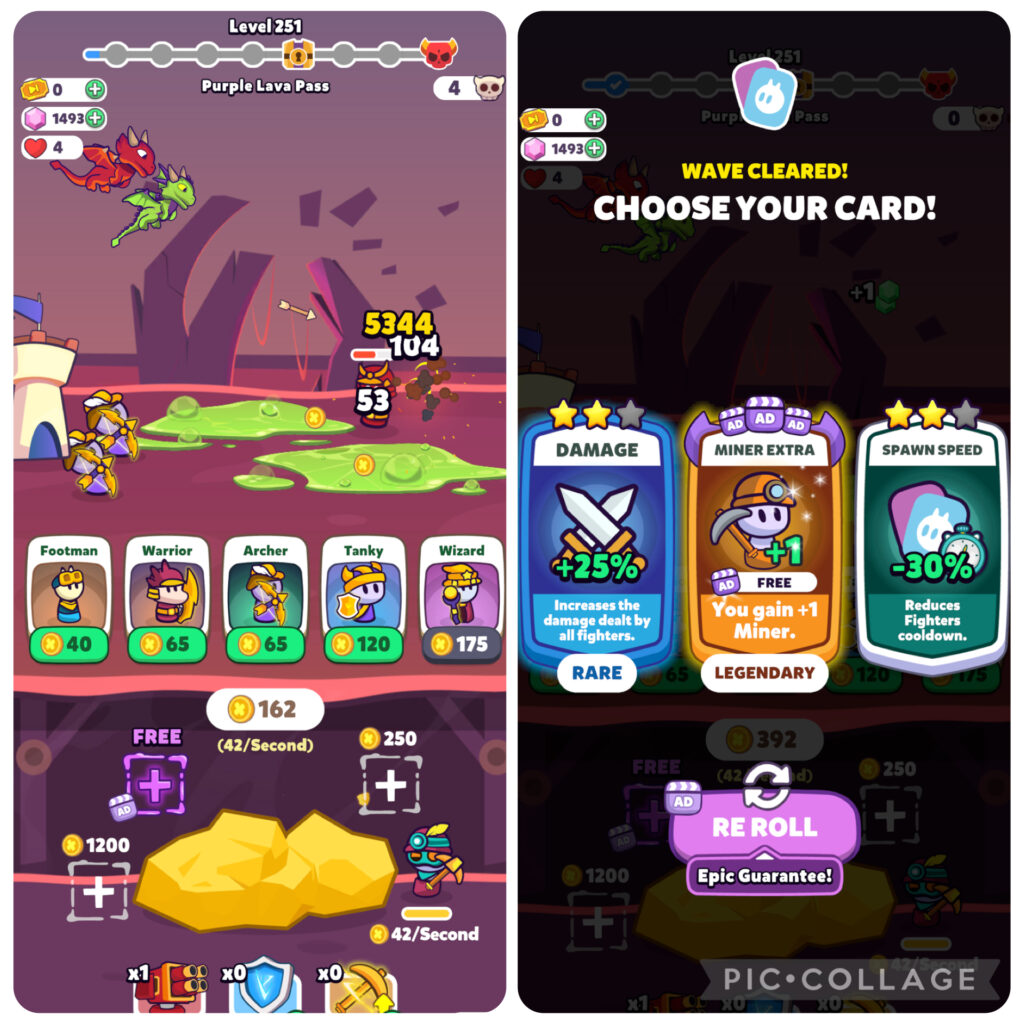 マイナーファイターズのゲーム性が伝わる画面。